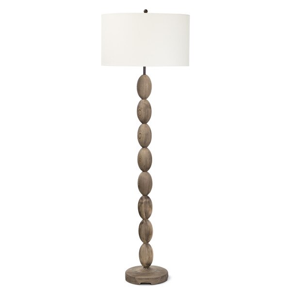 Buoy styled wood coastal lamp